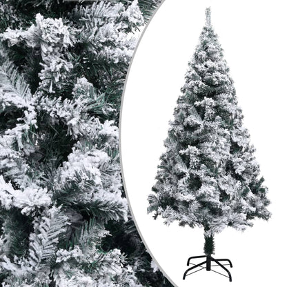 Künstlicher Weihnachtsbaum Mit Schnee Grün 150 Cm Pvc