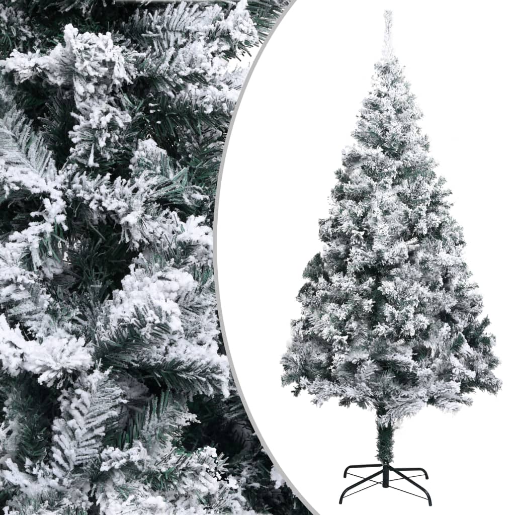 Künstlicher Weihnachtsbaum Mit Schnee Grün 150 Cm Pvc