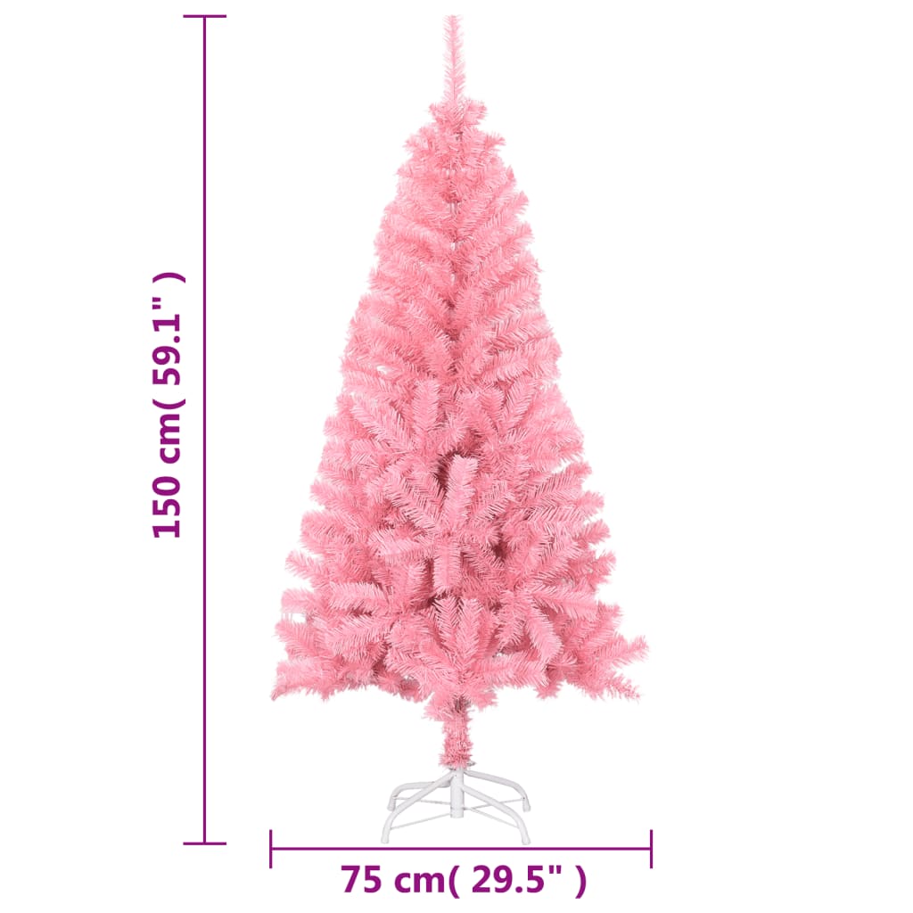 Künstlicher Weihnachtsbaum Mit Ständer 150 Cm Pvc