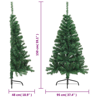 Künstlicher Halb-Weihnachtsbaum Mit Ständer 150 Cm Pvc