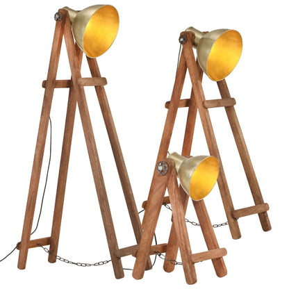 Stehlampen 3 Stk. N E27 Mango Massivholz