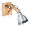 Wandlampe E27 Silbern Mango Massivholz Und Eisen