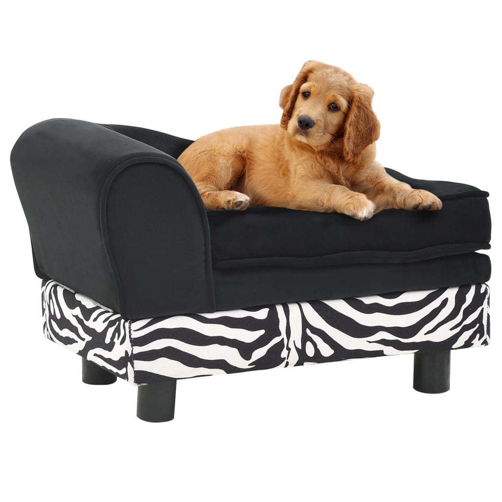 Hundesofa Schwarz 57X34X36 Cm Plüsch