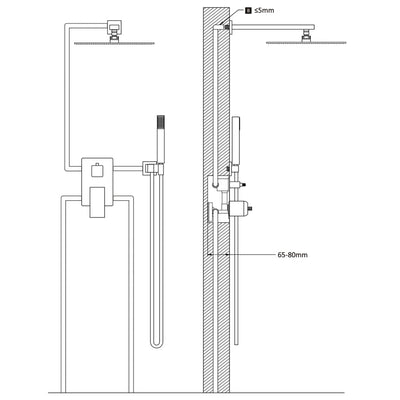 Duschsystem Edelstahl 201