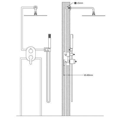 Duschsystem Edelstahl 201