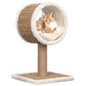 Katzen-Kratzbaum Mit Tunnel Und Spielzeug 56 Cm Seegras Creme