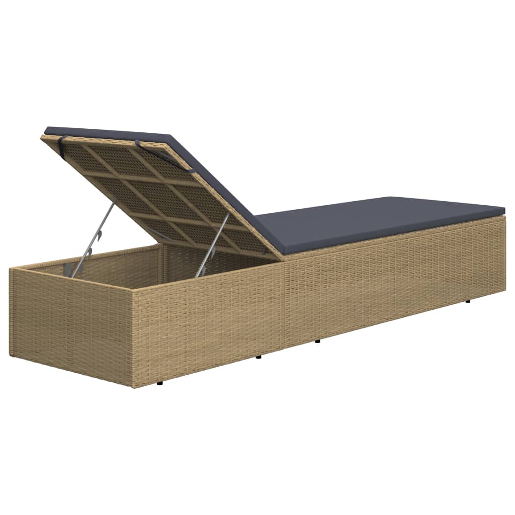 Sonnenliege Poly Rattan