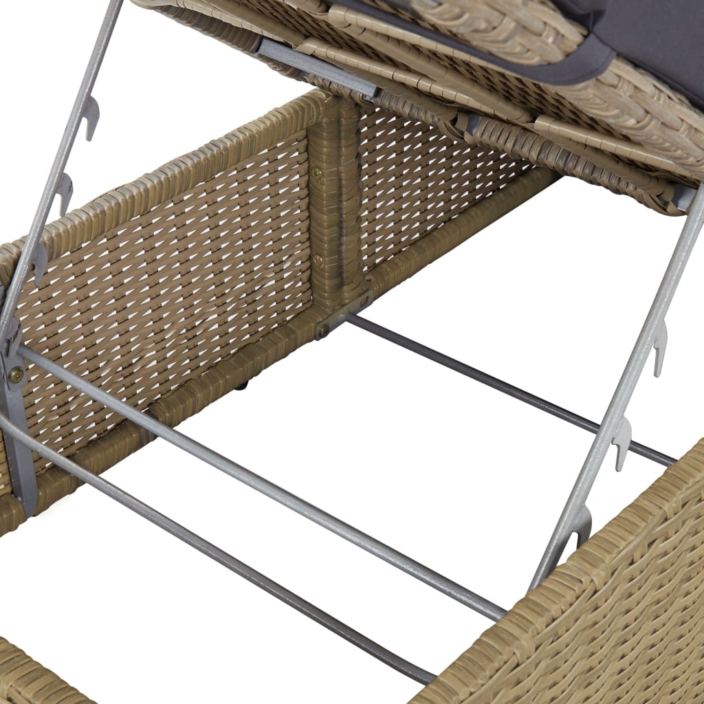 Sonnenliege Poly Rattan