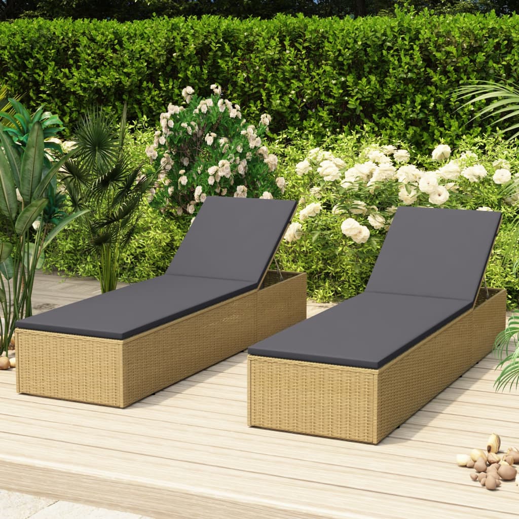 Sonnenliege Poly Rattan