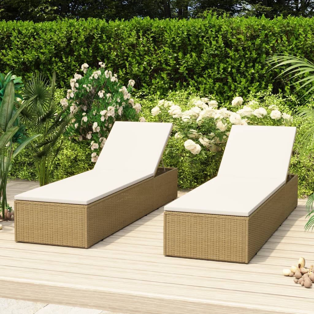 Sonnenliege Poly Rattan