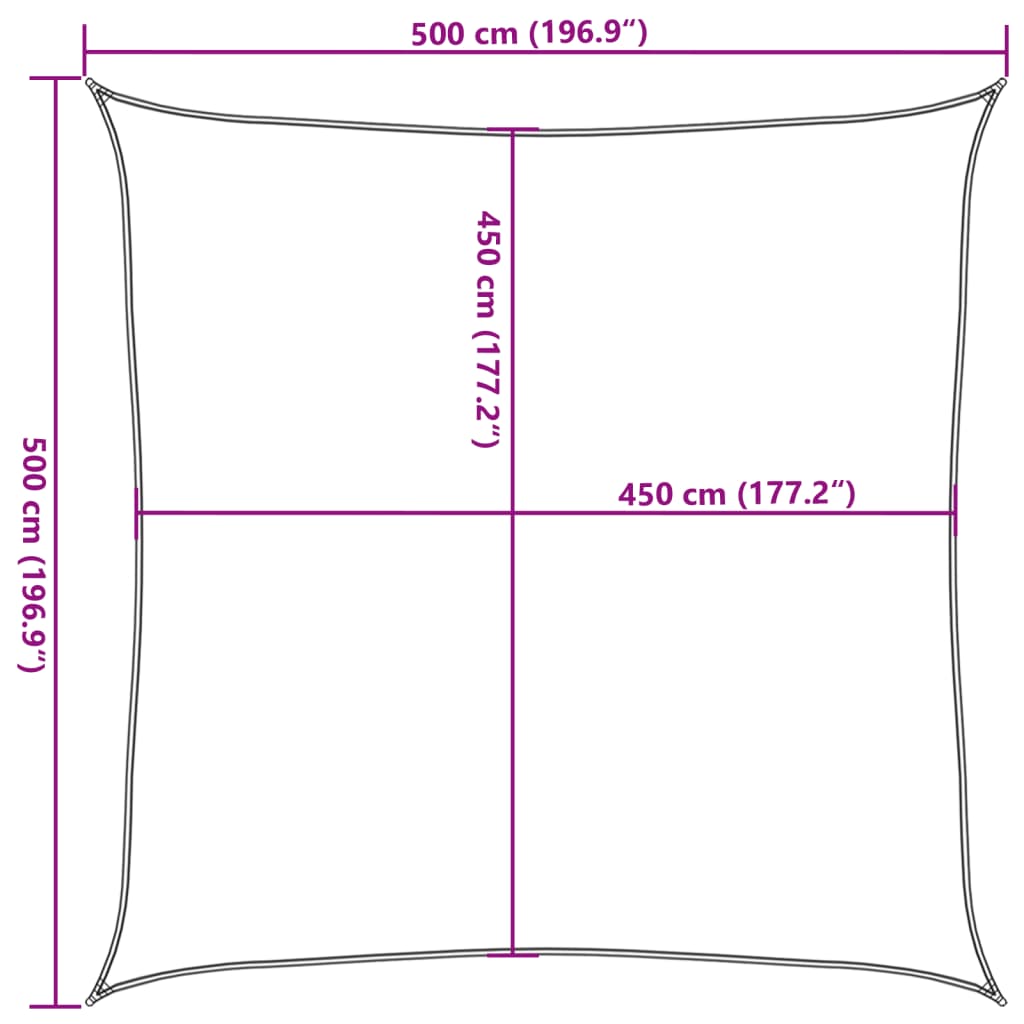 Sonnensegel 160 G/M² Hdpe Beige