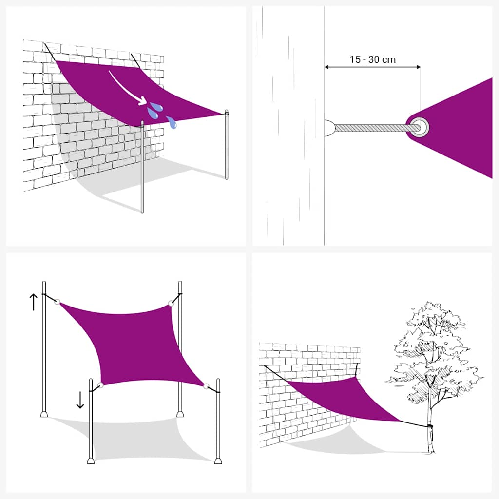 Sonnensegel 160 G/M² Trapezform Hdpe