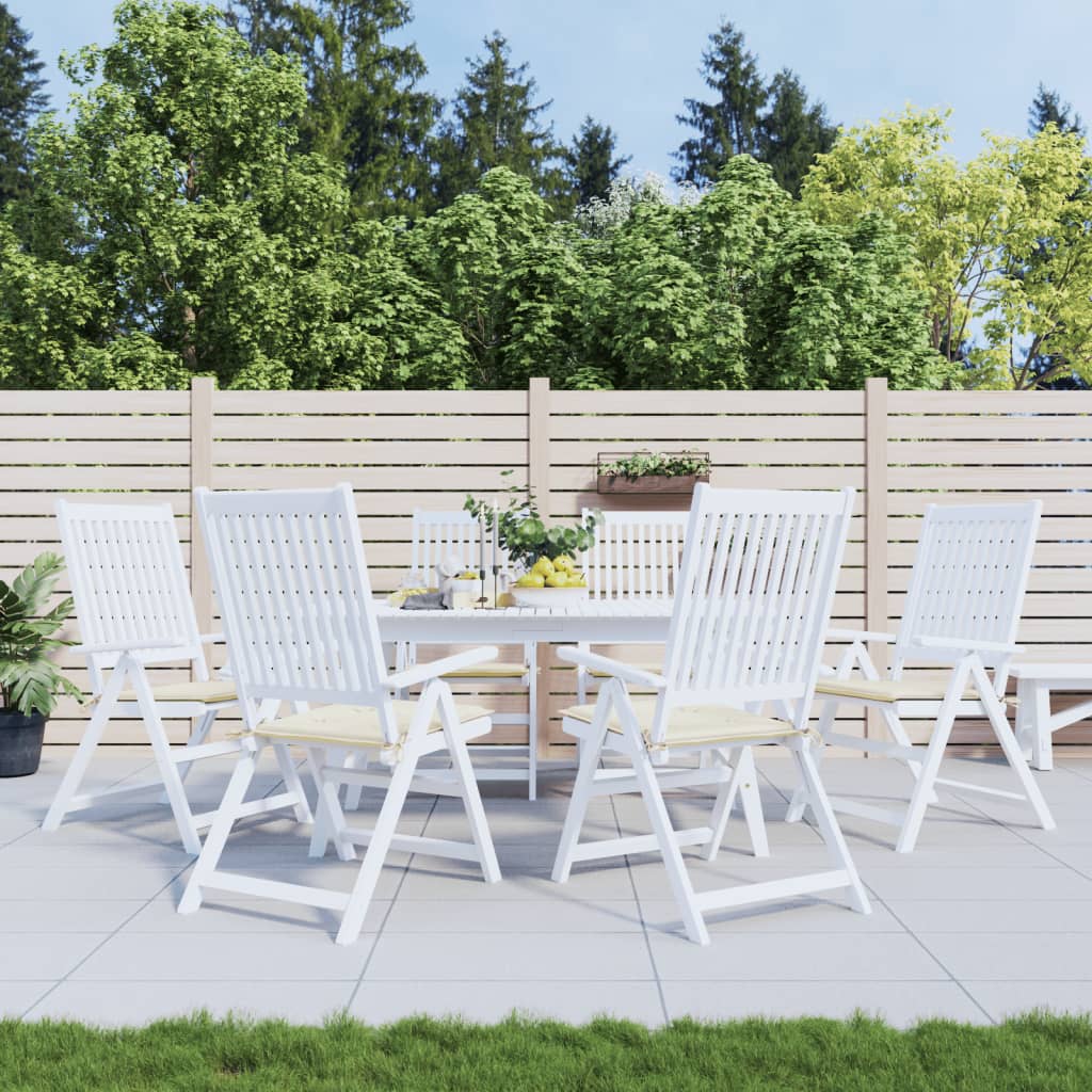 Gartenstuhl-Kissen 2 Stk. Oxford-Gewebe Creme