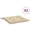 Gartenstuhl-Kissen 2 Stk. Oxford-Gewebe Beige