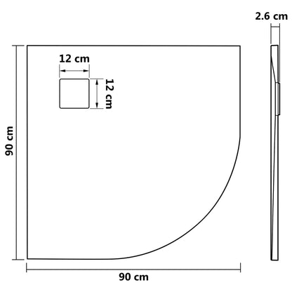 Duschwanne Smc 90X90 Cm