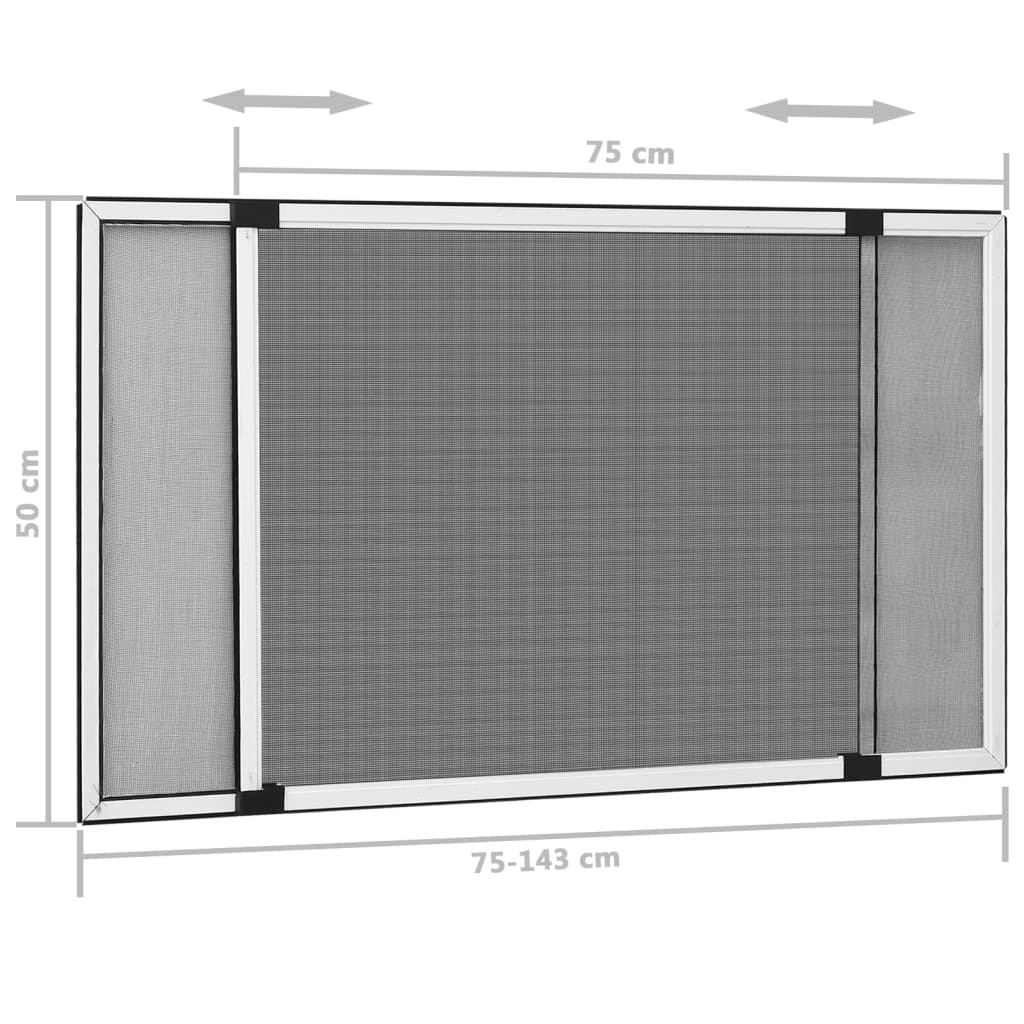 Ausziehbarer Insektenschutz Für Fenster (75-143)X50 Cm