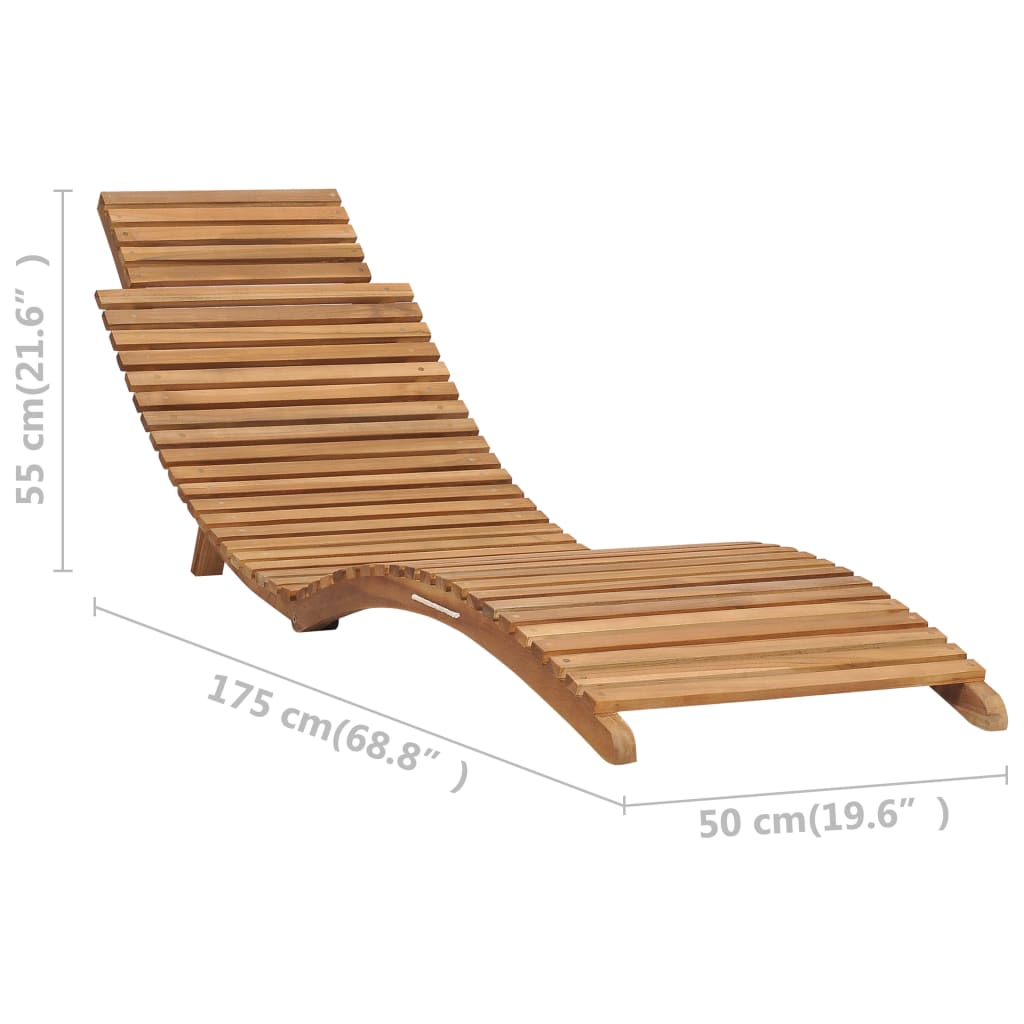 3-Tlg. Garten-Lounge-Set Klappbar Massivholz Teak