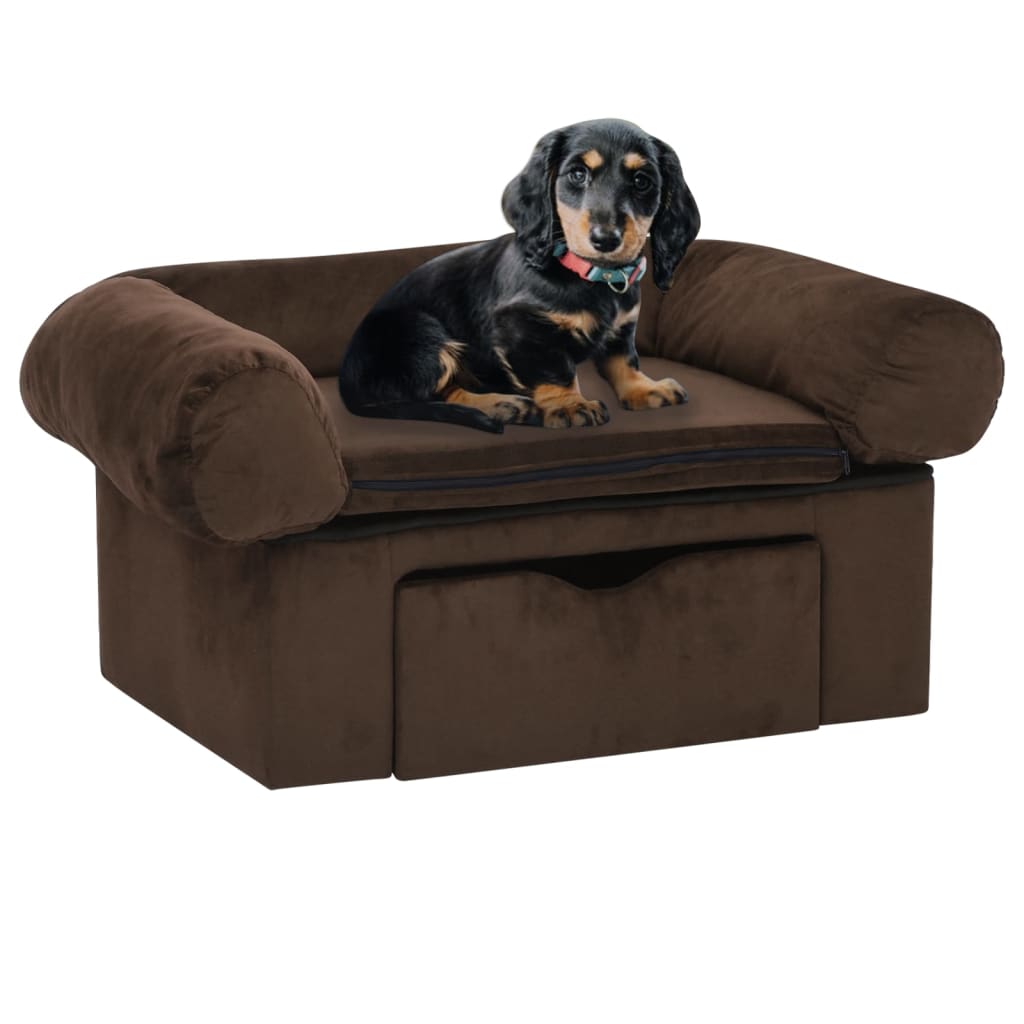 Hundesofa Mit Schublade 75X50X38 Cm Plüsch