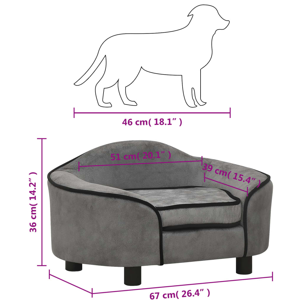 Hundesofa 67X47X36 Cm Plüsch