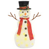 Led-Schneemann Weihnachtsfigur Luxus-Stoff