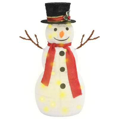 Led-Schneemann Weihnachtsfigur Luxus-Stoff