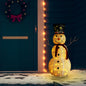 Led-Schneemann Weihnachtsfigur Luxus-Stoff