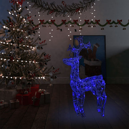 Led-Rentier Weihnachtsdeko 90 Leds Acryl Blau