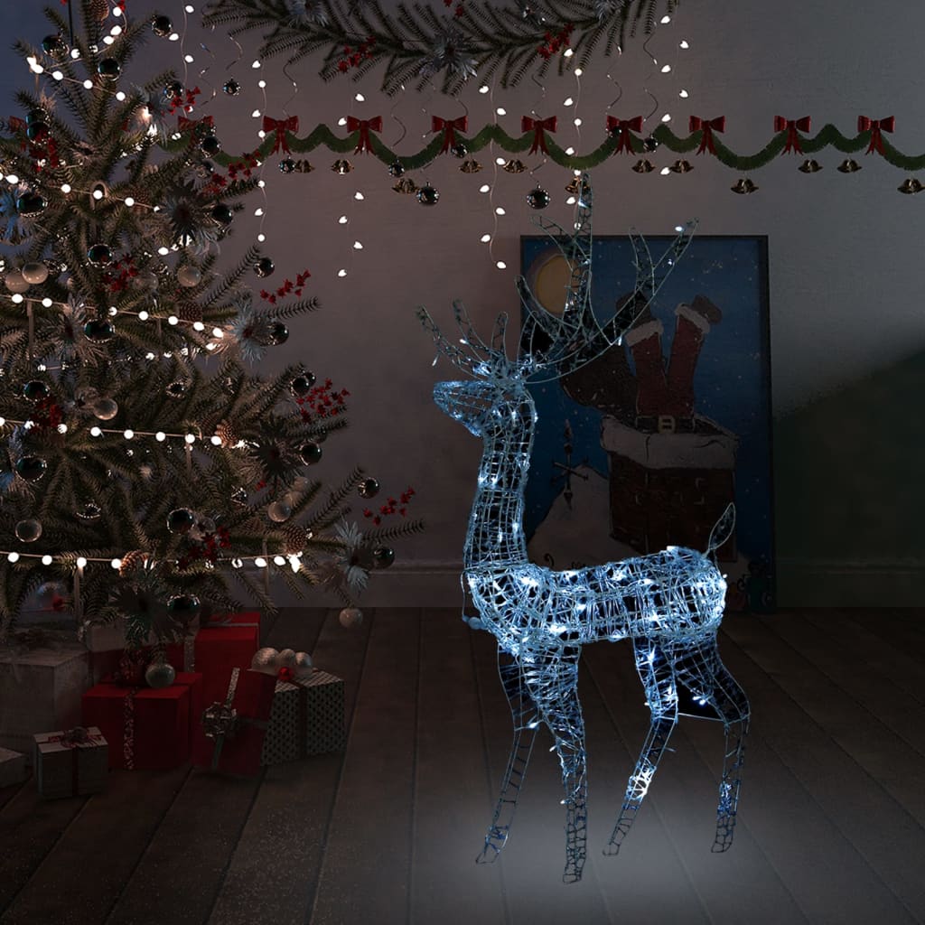 Weihnachtsdeko Rentier 90 Leds Acryl Kaltweiß