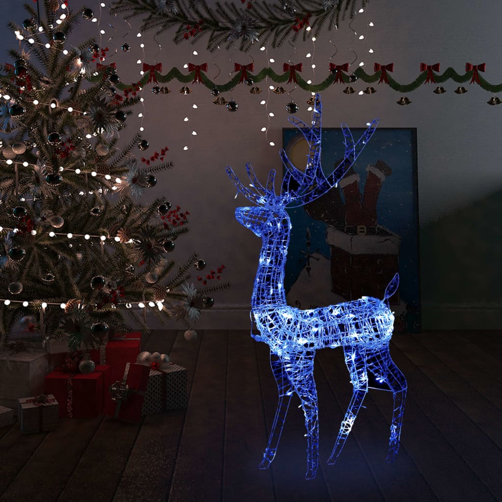 Led-Rentier Weihnachtsdeko 90 Leds Acryl Blau