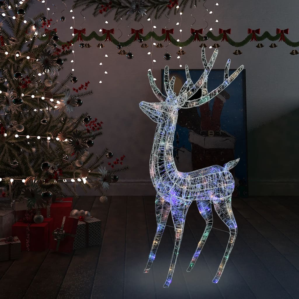 Led-Rentier Weihnachtsdeko 90 Leds Acryl Mehrfarbig