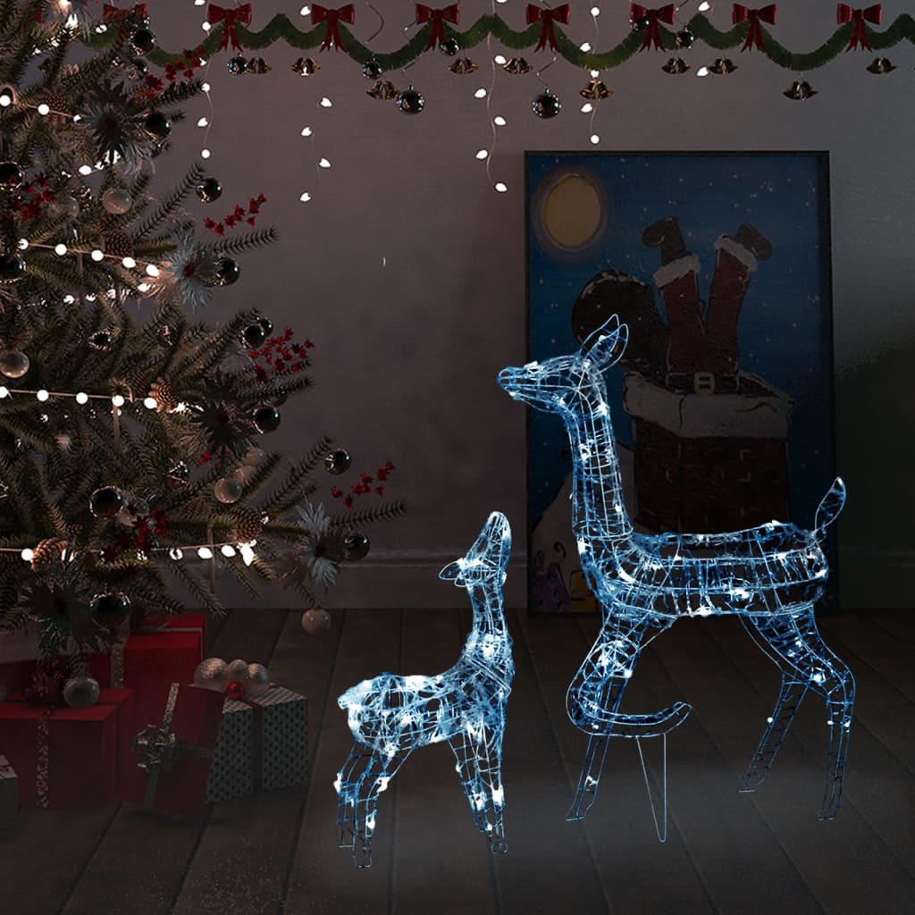 Led-Rentier-Familie Weihnachtsdeko Acryl 160 Led