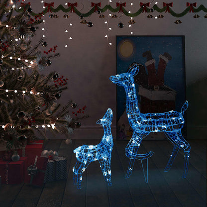 Led-Rentier-Familie Weihnachtsdeko Acryl 160 Led