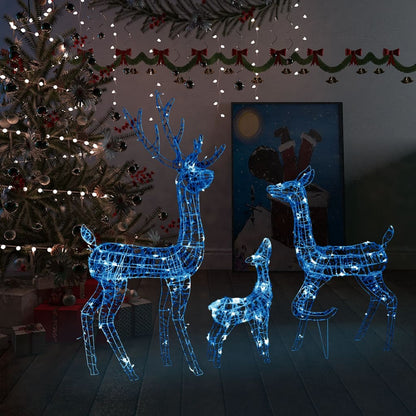 Led-Rentier-Familie Weihnachtsdeko Acryl 300 Led