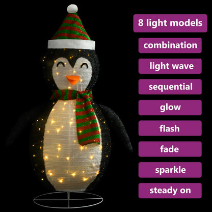 Weihnachtsdekoration Pinguin-Figur Led Luxus-Gewebe