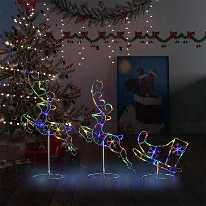 Weihnachtsdeko Led Rentiere & Schlitten Acryl 260X21X87 Cm