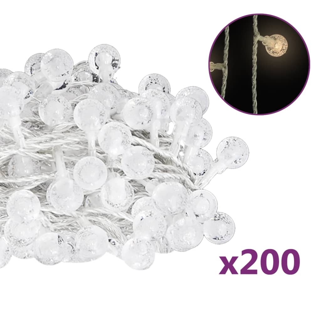 Lichterkette Kugeln 200 Led 8 Funktionen