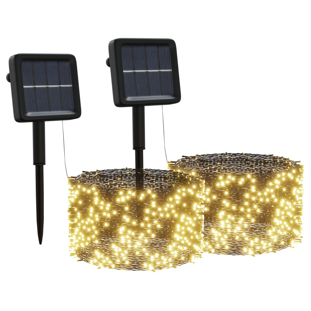 Solar-Lichterkette 2 Stk. 2X200 Led Innen Außen