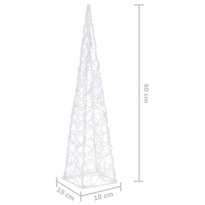 Led-Leuchtkegel Acryl Deko Kaltweiß