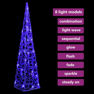 Led-Leuchtkegel Acryl Deko Blau