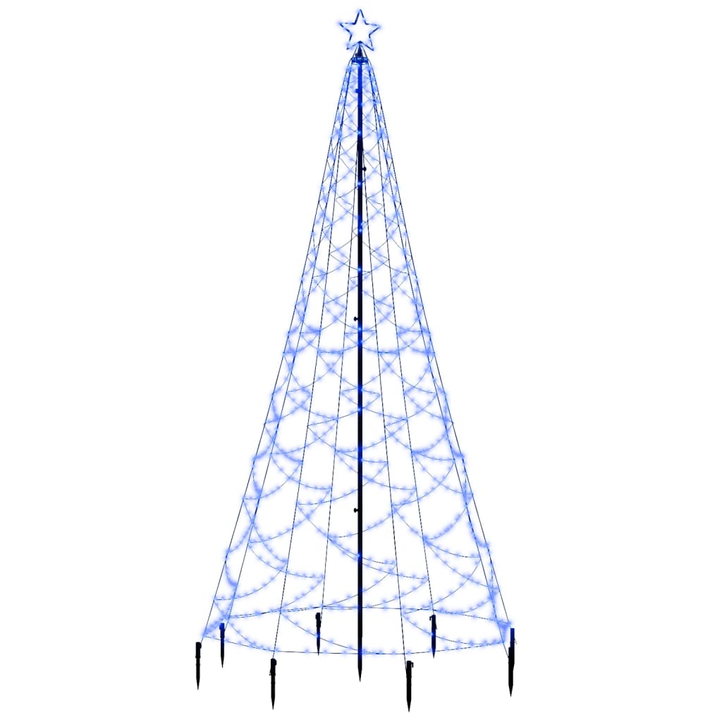 Led-Weihnachtsbaum Mit Metallstange 500 Leds 3 M