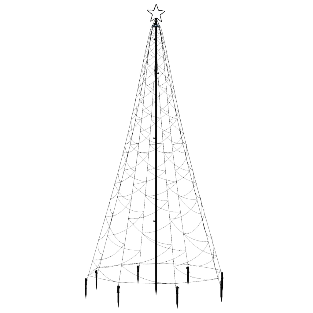 Led-Weihnachtsbaum Mit Metallstange 500 Leds 3 M