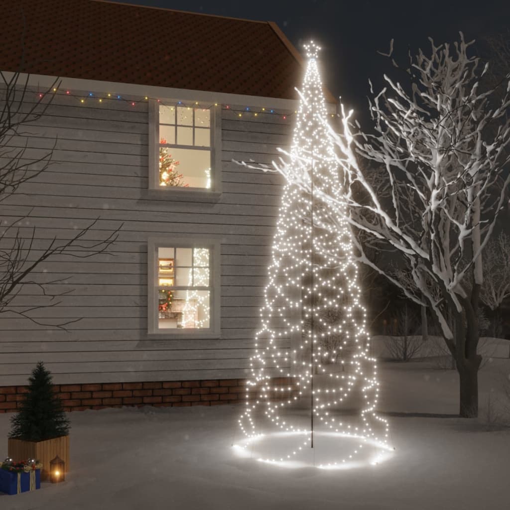 Led-Weihnachtsbaum Mit Metallstange 500 Leds 3 M