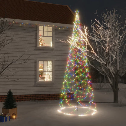 Led-Weihnachtsbaum Mit Metallstange 500 Leds 3 M