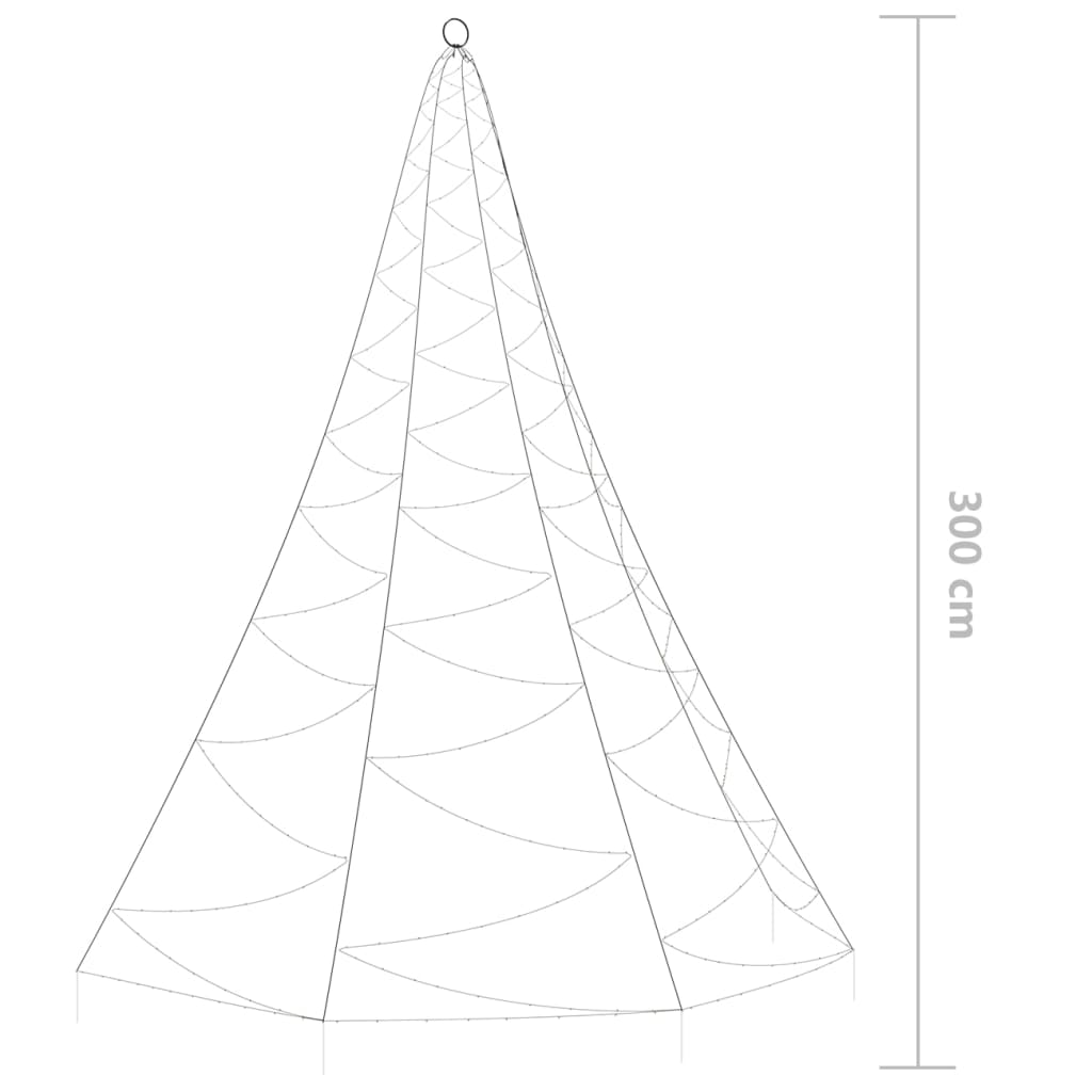 Weihnachtsbaum An Der Wand Mit Metallhaken 260 Led 3 M