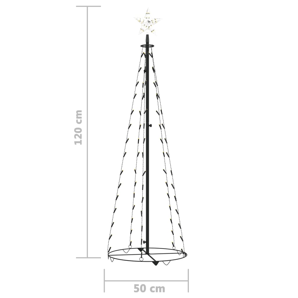 Weihnachtsbaum Kegelform 70 Leds Deko 50X120 Cm