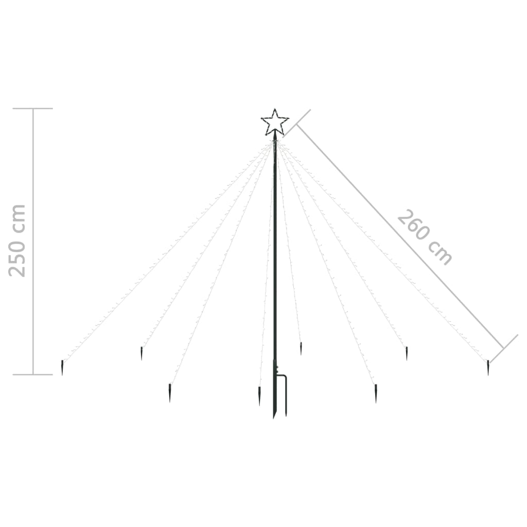 Weihnachtsbaum-Lichterketten Indoor Outdoor 400 Leds 2,5 M