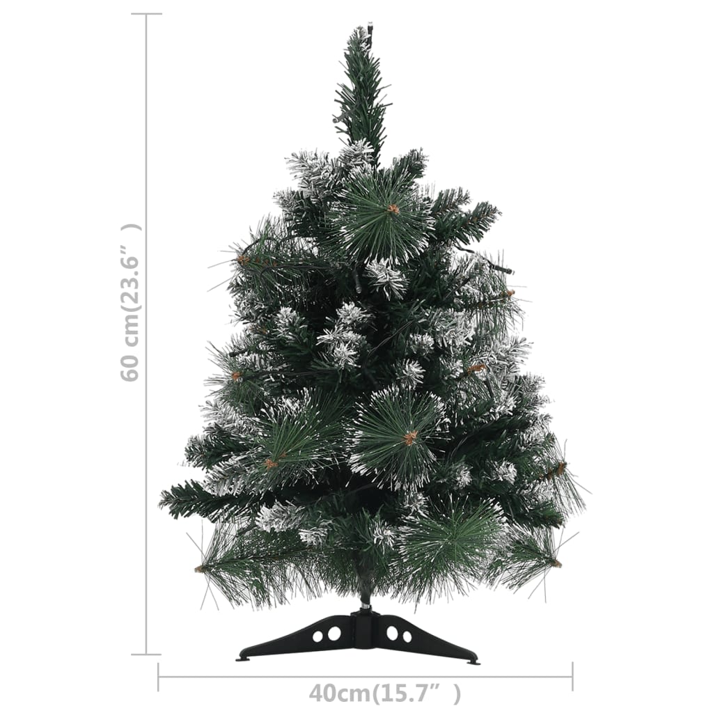 Künstlicher Weihnachtsbaum Mit Beleuchtung & Ständer Grün 60 Cm