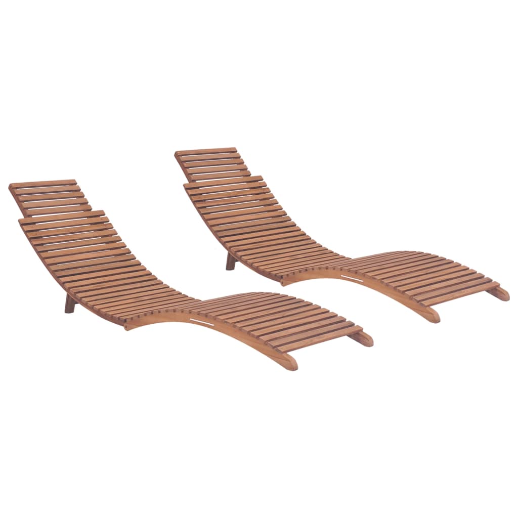 3-Tlg. Garten-Lounge-Set Klappbar Massivholz Teak