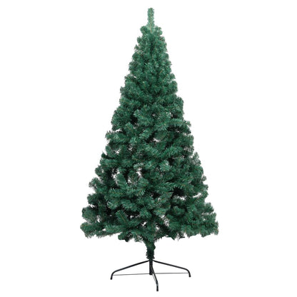 Künstlicher Halb-Weihnachtsbaum Beleuchtung Kugeln Grün 120 Cm