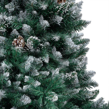 Künstlicher Weihnachtsbaum Mit Beleuchtung Kugeln Zapfen 150 Cm